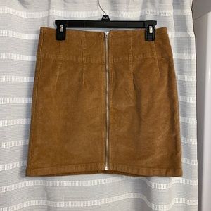 Mini skirt size 8 brown corduroy
